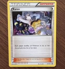 Pokemon TCG Karen XY177 Black Star Promo 2016 NM - LP - Image 1