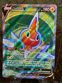 ROTOM V ~ 176/196 ~ FULL ART RARE SIR ~ Pokemon TCG: Lost Origin - Image 1