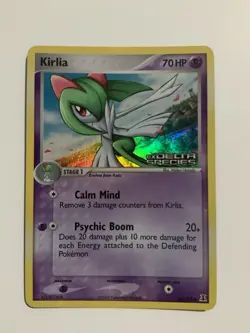 Pokemon TCG Kirlia EX Delta Species 47/113 Reverse Holo Uncommon NM - Image 1