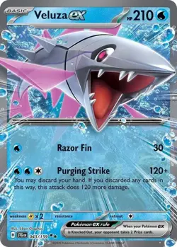 Veluza ex - 043/159 - Double Rare NM TCG Pokemon - Image 1