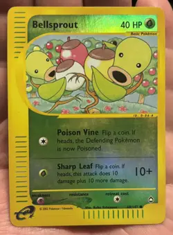 Bellsprout Reverse Holo Aquapolis 68/147 C MP Pokemon TCG - Image 1
