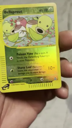 Bellsprout Reverse Holo Aquapolis 68/147 C MP Pokemon TCG - Image 2