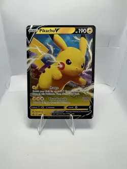 Pikachu V #SWSH61 , Holo Black Star Promo 2021 Pokemon, Sword & Shield Promos, - Image 1
