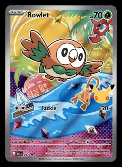 2025 Pokemon MEP Black Star Promos Rowlet #043 - Image 1