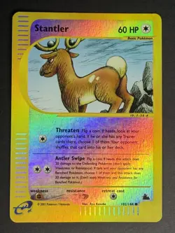 ✨ Reverse Holo Skyridge✨ Stantler 102/144 e-Reader Pokemon Nintendo 2003 MP+/LP - Image 5