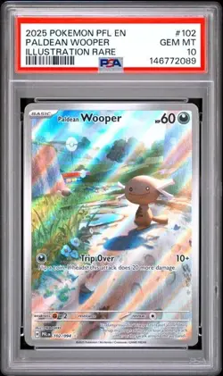Paldean Wooper *PSA 10* Illustration Rare *Phantasmal Flames* #102 * Pokemon - Image 1