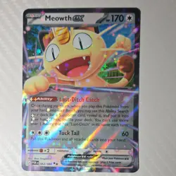 Pokemon TCG Meowth EX Full Art Holo Rare 062/088 POR 170 HP 60 Attack - Image 1