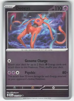 Deoxys 031/086 Uncommon ME04: Chaos Rising Pokemon Reverse Holo Near Mint - Image 1