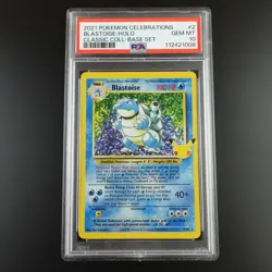 PSA 10 Blastoise 2/102 Pokemon Celebrations Classic Collection Holo Graded Card - Image 1