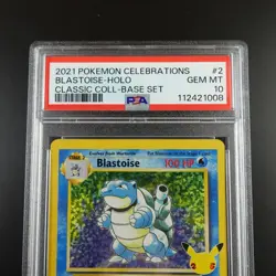 PSA 10 Blastoise 2/102 Pokemon Celebrations Classic Collection Holo Graded Card - Image 2