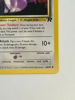 Pokemon TCG - Rattata 66/82 1st Edition - Team Rocket - Image 5