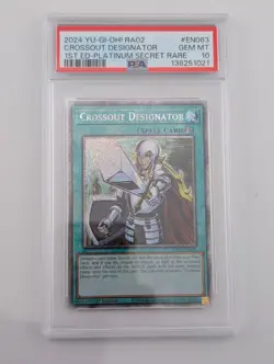 Crossout Designator Platinum Secret Rare RA02-EN063 1st Ed Yugioh PSA 10 POP 4 - Image 3