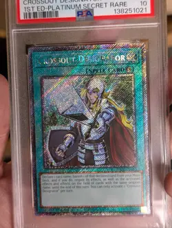 Crossout Designator Platinum Secret Rare RA02-EN063 1st Ed Yugioh PSA 10 POP 4 - Image 5