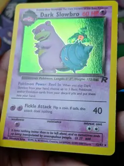 Dark Slowbro 12/82 Team Rocket HOLO SWIRL Vintage WOTC Pokemon Card - Image 4