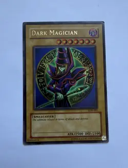 Yugioh Dark Magician Ultra Rare LOB-005 2002 Unlimited Vintage MP *SEE PICTURES* - Image 1