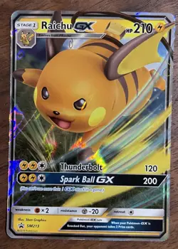 Raichu GX - SM213 - Pokemon Sun & Moon Promo Ultra Rare Card NM - Image 1