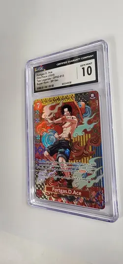 CGC 10 One Piece Card: Portgas D. Ace OP02-013 Super Rare SP Version - Image 2