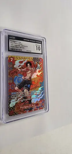 CGC 10 One Piece Card: Portgas D. Ace OP02-013 Super Rare SP Version - Image 3