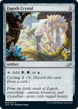 MTG 2020 ZAGOTH CRYSTAL - ARTIFACT - Magic the Gathering card UNCOMMON - Image 1