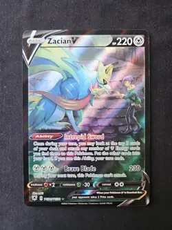 Zacian V TG21/TG30 Astral Radiance Trainer Gallery Full Art Card NM Condition - Image 1