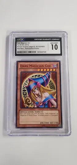 CGC 10 Yugioh Card: Dark Magician Girl Red Rare Participation Promo - Image 1
