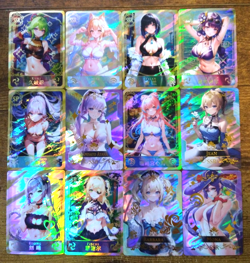 Genshin Impact Waifu 12 Card Lot - Beautiful Goddess Story Cards Yelan Jean Mona - Image 1