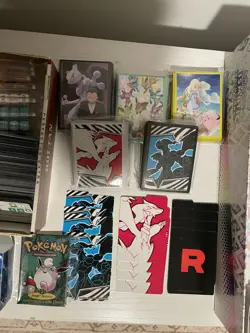 Large Pokemon Lot- Sleeves, Oversized Cards, Dividers, Dice, Coins (read Desc) - Image 3