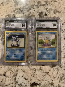 CGC 10 Squirtle Wartortle Set For Both 1999 Pokemon - Image 1