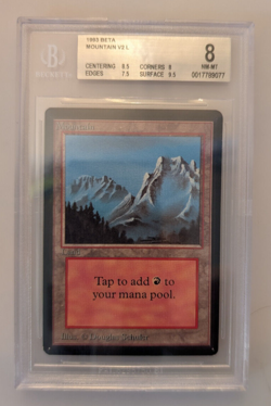 MTG Beta Mountain Land Magic the Gathering BGS 8 - Image 1