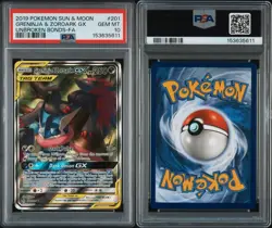 2019 POKEMON SUN & MOON UNBROKEN BONDS FULL ART/GRENINJA & ZOROARK GX PSA 10 - Image 3