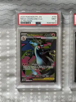 Pokemon Lot Of 2 Freshly Graded Mega Charizard X ex PSA 9 Ultra Rare 109/094 - Image 2