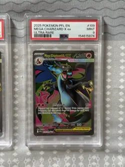 Pokemon Lot Of 2 Freshly Graded Mega Charizard X ex PSA 9 Ultra Rare 109/094 - Image 3