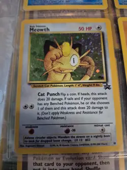 Meowth Black Star GB Promo Holo – Pokemon TCG Holo Rare Vintage WOTC LP - Image 1