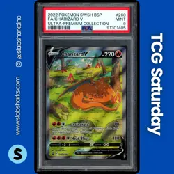 2022 POKEMON SWSH BLACK STAR PROMO CHARIZARD UPC #SWSH260 CHARIZARD V PSA 9 - Image 1