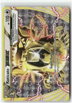 2016 Pokemon XY BREAKpoint Raticate BREAK 89/122 Rare BREAK NM - Image 1