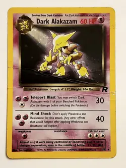 Pokemon TCG Dark Alakazam 1/82 Team Rocket 1st Edition Holo Rare 60 HP - Image 1