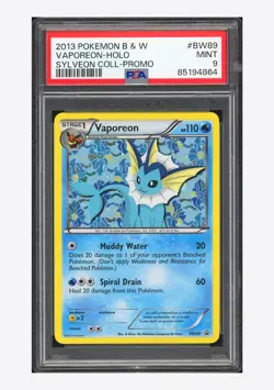 Pokemon PSA 9 Vaporeon Promo 2013 BW89 Sylveon Collection Japanese - Image 1