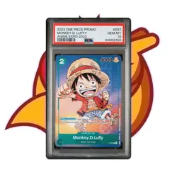 MONKEY D. LUFFY P-037 PSA 10 ANIME EXPO EXCLUSIVE ONE PIECE TCG 2023 - Image 1