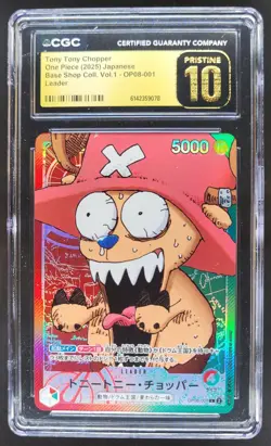 2025 ONE PIECE JP TONY TONY CHOPPER LEADER OP08-001 CGC 10 PRISTINE M PT - Image 1