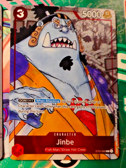 One Piece Card Game Carte Holo Jinbe ST01-005 Alt English Mint - Image 1