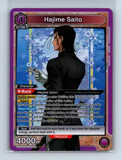 Union Arena: Rurouni Kenshin - Hajime Saito (SR) Foil - UE11BT/RNK-1-039 - Image 1