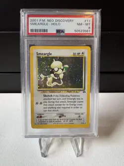 Smeargle 11/75 Neo Discovery Unlimited PSA 8 WOTC Holo Rare Pokemon Card - Image 1