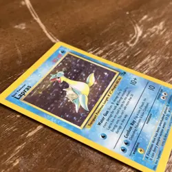 Lapras Pokemon TCG Fossil Holo Unlimited Rare Card 10/62 - Image 2