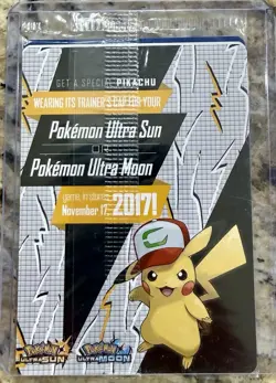 Pokemon TCG Ash's Pikachu SM108 Promo Trading Card NM - Image 2