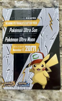 Pokemon TCG Ash's Pikachu SM108 Promo Trading Card NM - Image 4