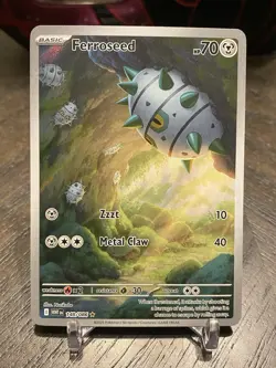 Ferroseed 148/086 Illustration Rare White Flare Pokemon Card TCG NM/M - Image 1