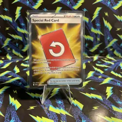Special Red Card 113/086 Chaos Rising Trainer Full Art Holo Rare Pokemon Card NM - Image 1