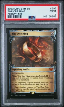 THE ONE RING (Scroll Showcase) Lord of the Rings Mythic #697 PSA 9 MTG - Image 1