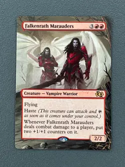 Falkenrath Marauders MTG Foundations Jumpstart Hand Painted Extended Altered Art - Image 1