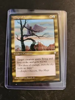 Wings of Aesthir - Ice Age - MTG Magic - White Blue Enchant Creature - Image 1